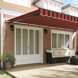 Retractable Awning Manual Orange and brown 600 x 350 cm Fabric 3331705