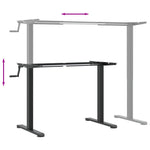 ZNTS Standing Desk Frame Black cm Steel 4005341