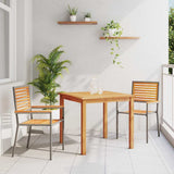Garden Dining Set 3 pcs Grey Solid Acacia Wood 3365512