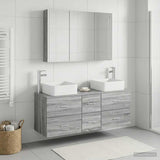 Bathroom Furniture Set 4 pcs Grey Sonoma 3406788