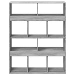 Bookcase Grey Sonoma 100x33x125.5 cm Engineered Wood 3309362