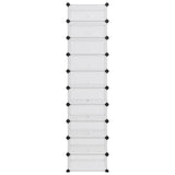 Shoe Rack Transparent 44x32x174 cm PP 340561