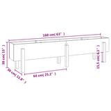 Garden Raised Bed White 160x30x38 cm Solid Wood Pine 825192