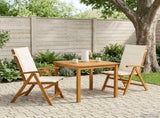 Reclining Garden Chairs 2 pcs Natural Solid Acacia Wood 42041427
