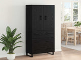 Highboard with Drawer 2 pcs Black Oak 69.5 x 34 x 180 cm 3416239
