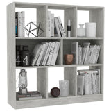Book Cabinet Concrete Grey 97.5x29.5x100 cm Engineered Wood 800175