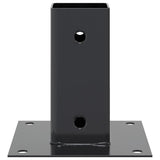 Post Bases Square 12 pcs Anthracite 71x71 mm Powder-coated Steel 42000025