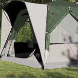 Cabin Tent 5-Person Green and White 333 x 317 x 194 cm 42004029