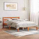 Bed Frame without Mattress Wax Brown 140x200 cm Solid Wood Pine 844145