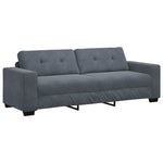 Sofa Set with Cushion 3 pcs Grey 221 x 78 x 80 cm Velvet 3324640