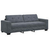 Sofa Set with Cushion 3 pcs Grey 221 x 78 x 80 cm Velvet 3324640