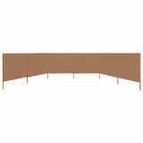 6-panel Wind Screen Fabric 800x120 cm Taupe 47177