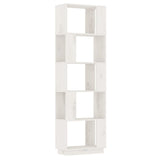 Book Cabinet/Room Divider White 51x25x163.5 cm Solid Wood Pine 814045