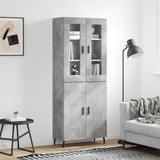 Highboard Concrete Grey 69,5x34x180 cm Engineered Wood 3198229