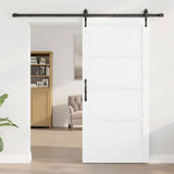 Sliding Door ORKDAL White 93 x 202 cm Solid Pine Wood 3333823