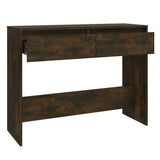 Console Table Smoked Oak 100x35x76.5 cm Engineered Wood 813035