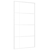 Sliding Door ESG Glass and Aluminium 102.5x205 cm White 151688