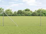 Ground Spike Fence Post 7 pcs Silver Powder-Coated Steel 42004278