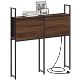 Storage Headboard with Charging Station Brown oak 100 cm 859794