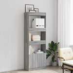 Highboard Grey Sonoma 63x33x180 cm Engineered Wood 3309605