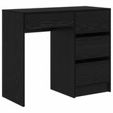 Desk with Drawer Black Oak 90 x 37.5 x 75 cm Engineered Wood 869491