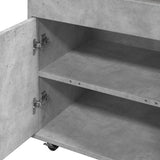 Bar Cart Concrete Grey 60x39.5x89 cm Engineered Wood 848272