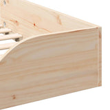 Bed Frame Brown 100 x 200 cm Solid Pine Wood 873385