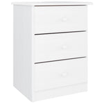 ZNTS Bedside Cabinet ALTA White 41x35x55.5 cm Solid Wood Pine 353918