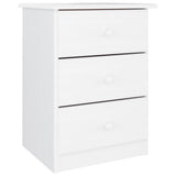 Bedside Cabinet ALTA White 41x35x55.5 cm Solid Wood Pine 353918