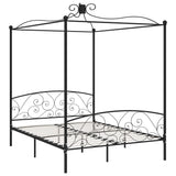 Bed Frame Black Metal Double Beds Classic/Traditional Bed Frame 284478