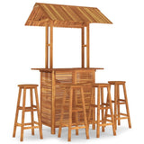 Garden Bar Set Natural Wood Solid Acacia Wood Large Durable 3116007
