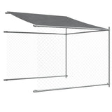 Dog Cage with Roof and Door Grey 4x2x2 m Galvanised Steel 3209568