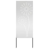Garden Privacy Screen Silver 50 x 140 cm Galvanised steel 876306