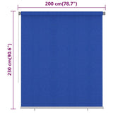 Outdoor Roller Blind 200x230 cm Blue HDPE 312855