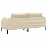 3-Seater Sofa Cream 222 x 81 x 89 cm Fabric 42048636