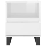 ZNTS Bedside Cabinet High Gloss White 40x35x50 cm Engineered Wood 830640