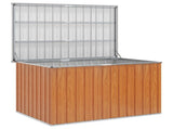 Outdoor Storage Box Galvanised Steel 150 x 101 x 91 cm Wood 42039102