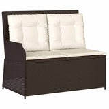 Garden Bench Brown Poly Rattan 3394450