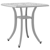 Garden Table White 53x53x53 cm Cast Aluminium 4002817