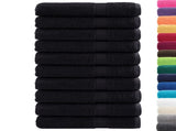 Premium Sauna Towels SOLUND 10 pcs Black 80x200 cm 600 gsm 137436