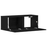 TV Cabinet 80 x 30 x 30 cm Black Oak Engineered Wood 862486