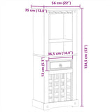 Wine Rack Corona 56x35x134.5 cm Solid Wood Pine 4005686