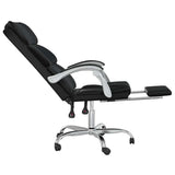 Reclining Office Chair Black Faux Leather 349799