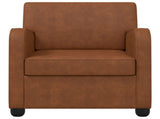 Armchair Antique Brown Faux Leather 42043438