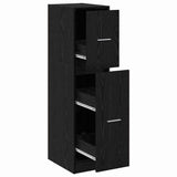 Apothecary Cabinet Black oak 30 x 41 x 118 cm Engineered wood 869002