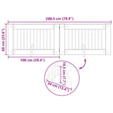 Dog Gate with Stands 2 pcs Black Oak 100 x 60 cm 892109