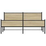 Metal Bed Frame without Mattress Sonoma Oak 183x213 cm 3301402