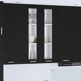 Hanging Cabinet Riga Black Oak 60 x 31 x 100 cm Engineered Wood 884387