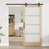 Sliding Door ORKDAL Natural and Black 93 x 202 cm 3332175
