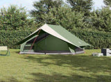 Family Tent with Roof Green and White 256 x 256 x 185 cm 4100676